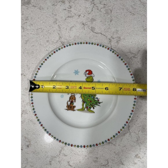 Set of 3 SALAD DESSERT APPETIZER PLATE Grinch & Max Stole Christmas Tree 8” - Picture 6 of 6